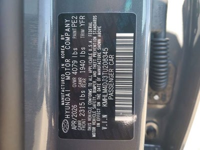 2026 Hyundai Elantra Hybrid Blue