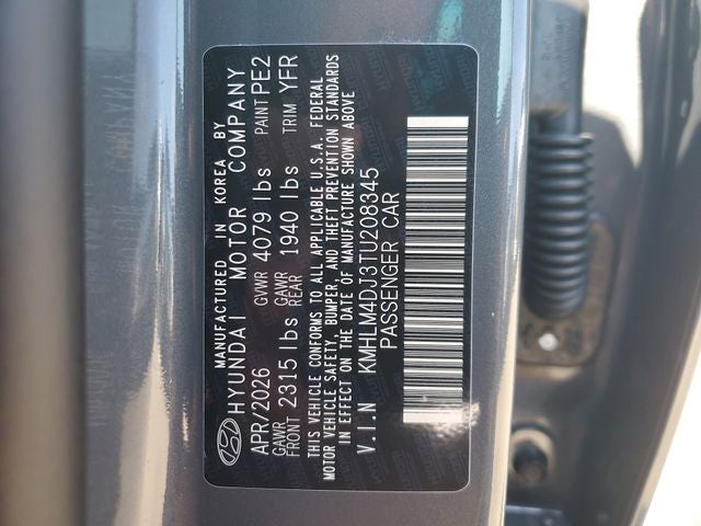2026 Hyundai Elantra Hybrid Blue