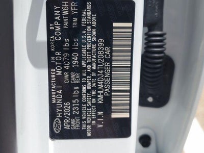 2026 Hyundai Elantra Hybrid Blue